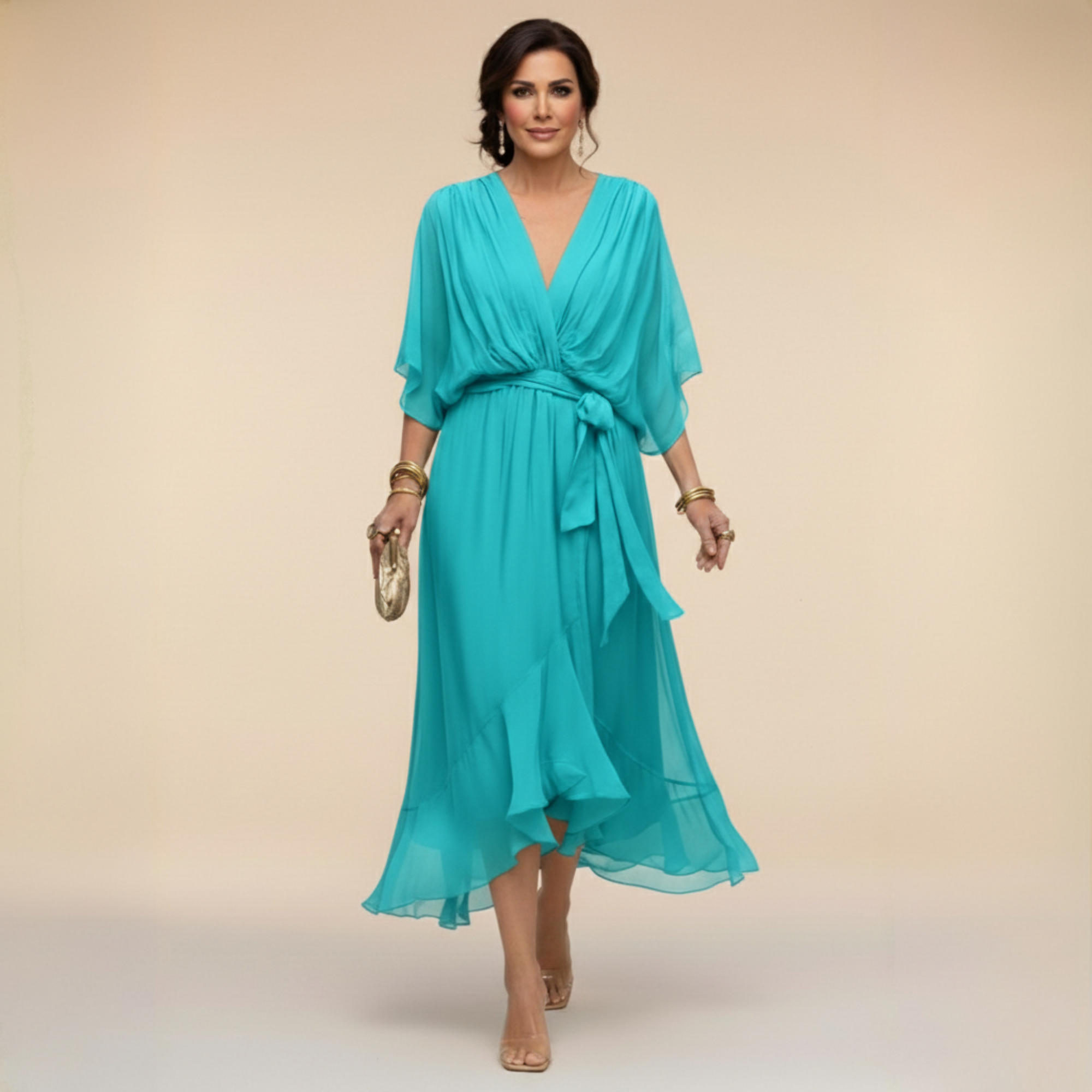 Monica - Vestito con scollo a V