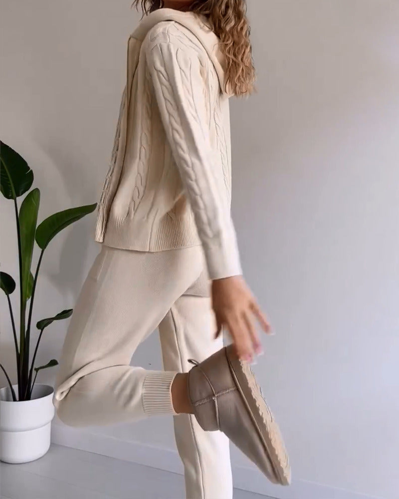 Ania | Completo Due Pezzi Twist-Jacquard Casual