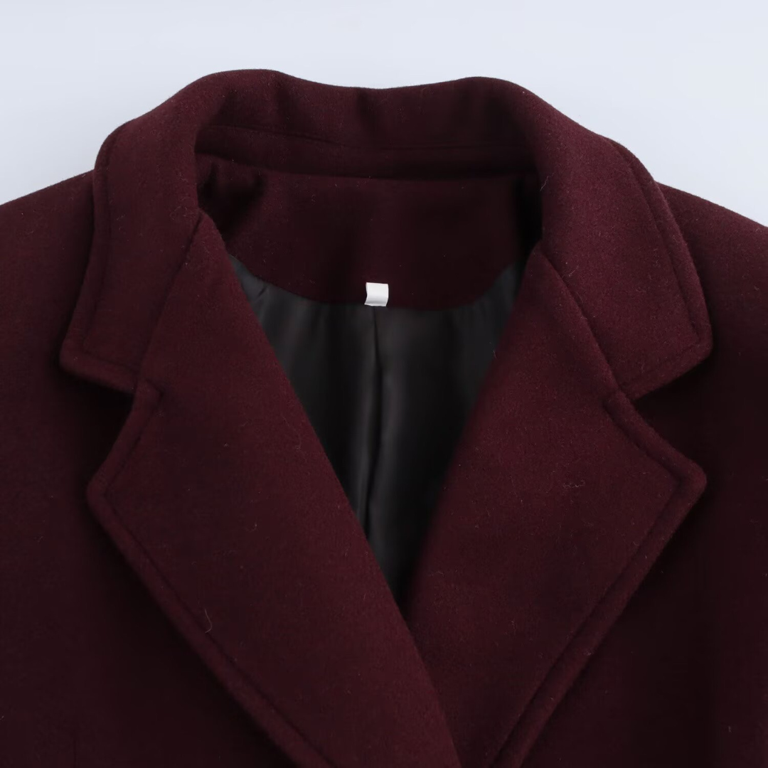 Vittoria Elisei | Cappotto Elegante Lungo in Lana Premium