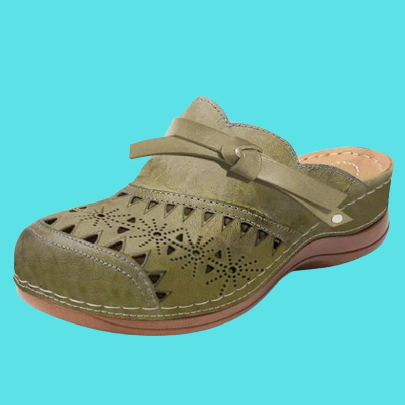Nicholle - Mules Piatte Con Tacco a Punta Arco Cavo