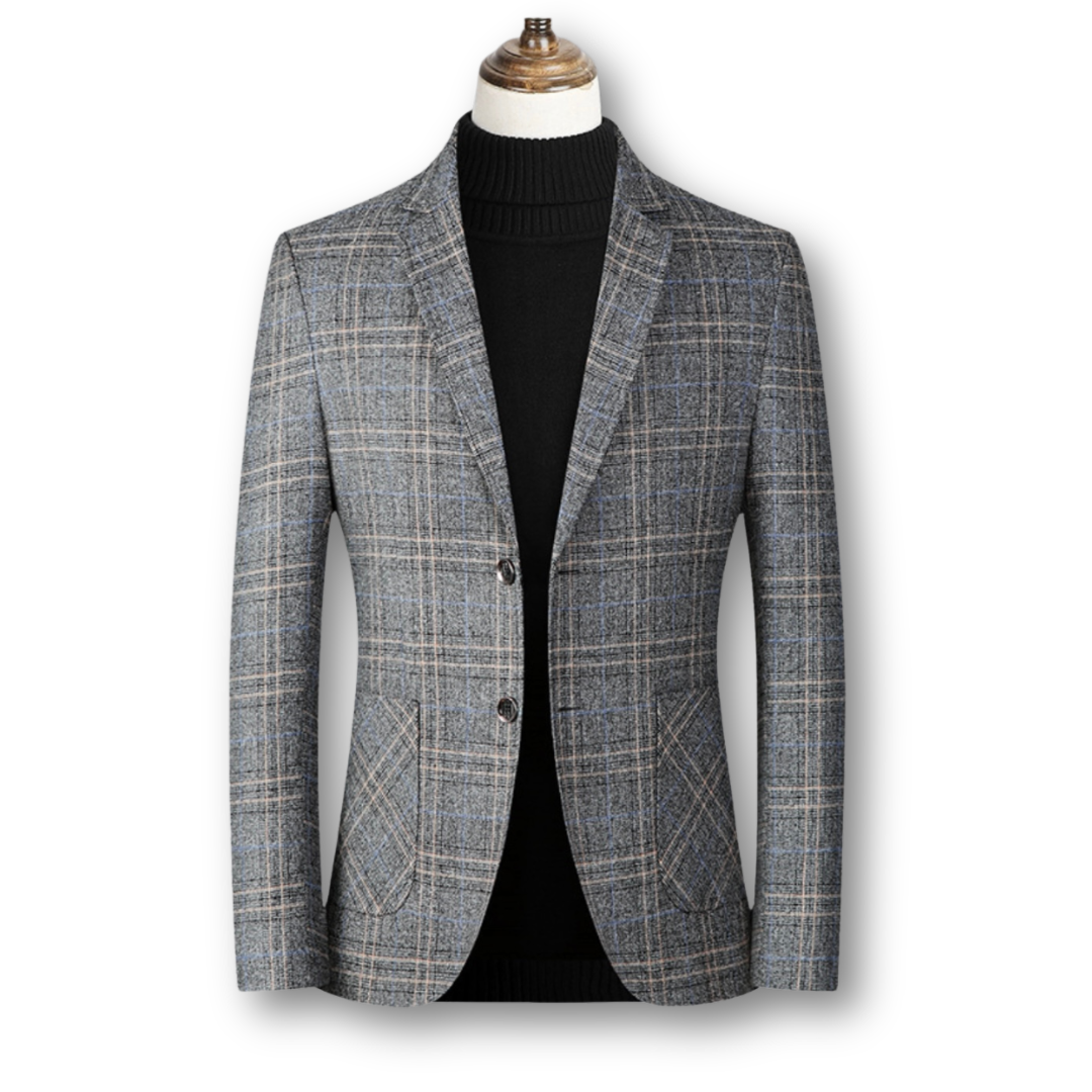 Teodoro | Blazer Elegante In Tessuto Scozzese
