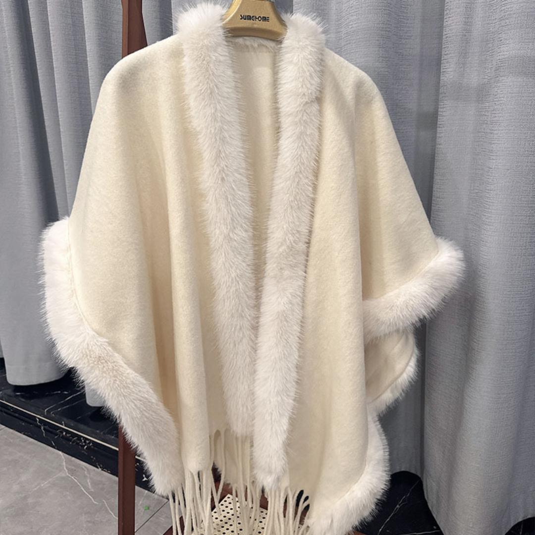 Donna Lia | Mantella Elegante con Finitura in Pelliccia