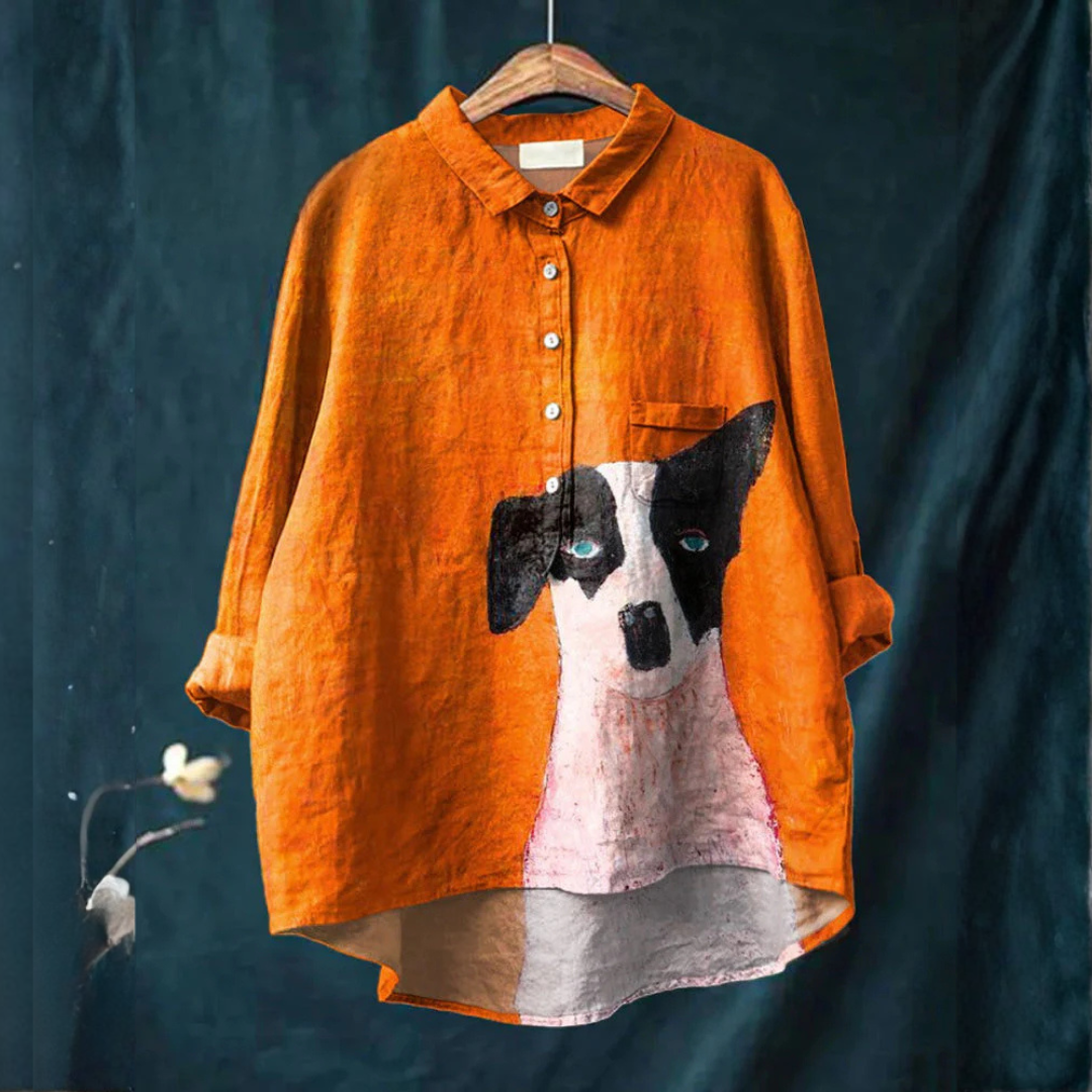 Alessia – Camicia in lino fantasia