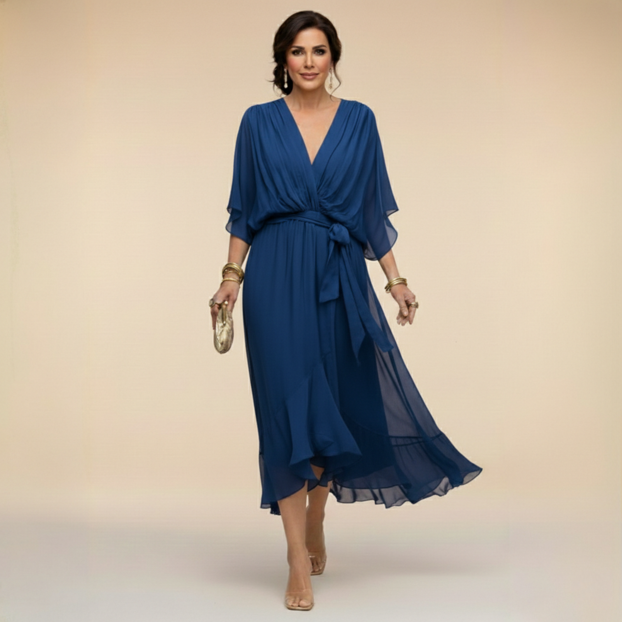 Monica - Vestito con scollo a V