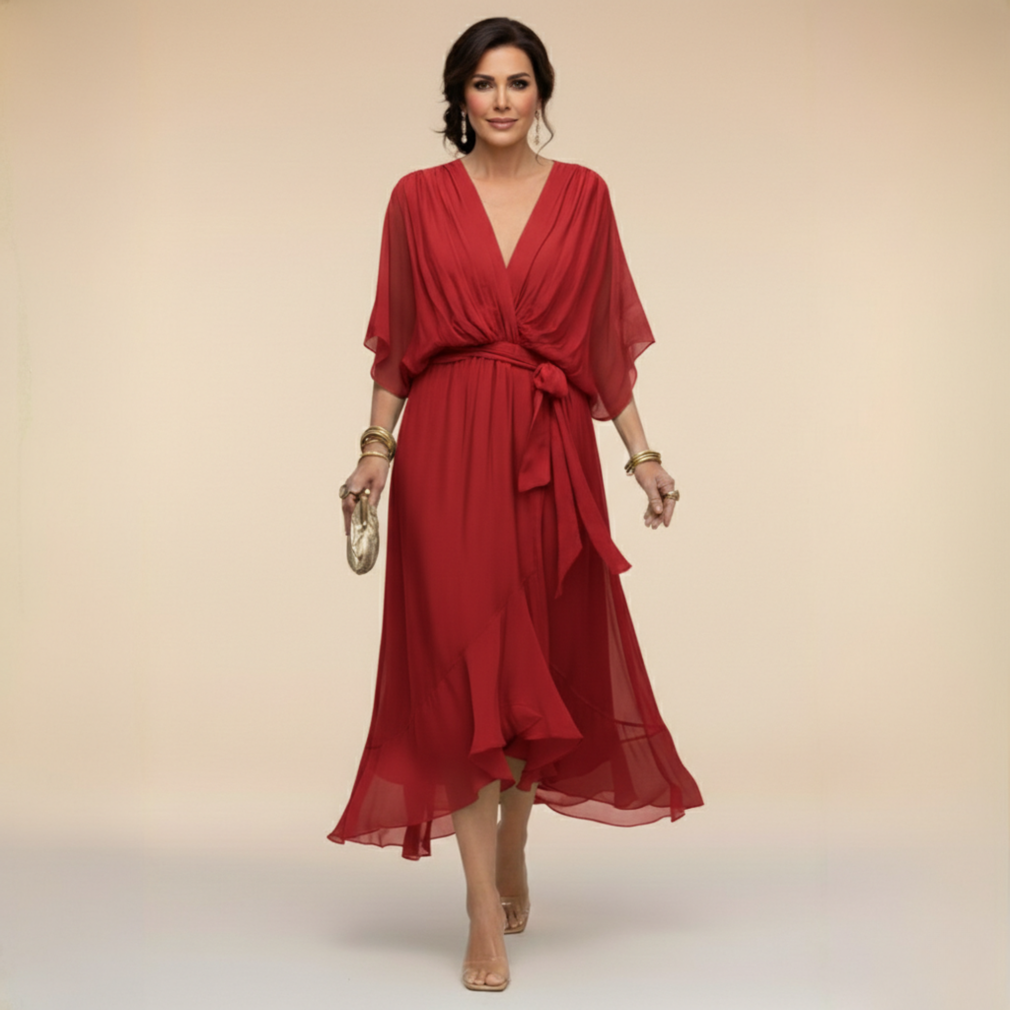 Monica - Vestito con scollo a V