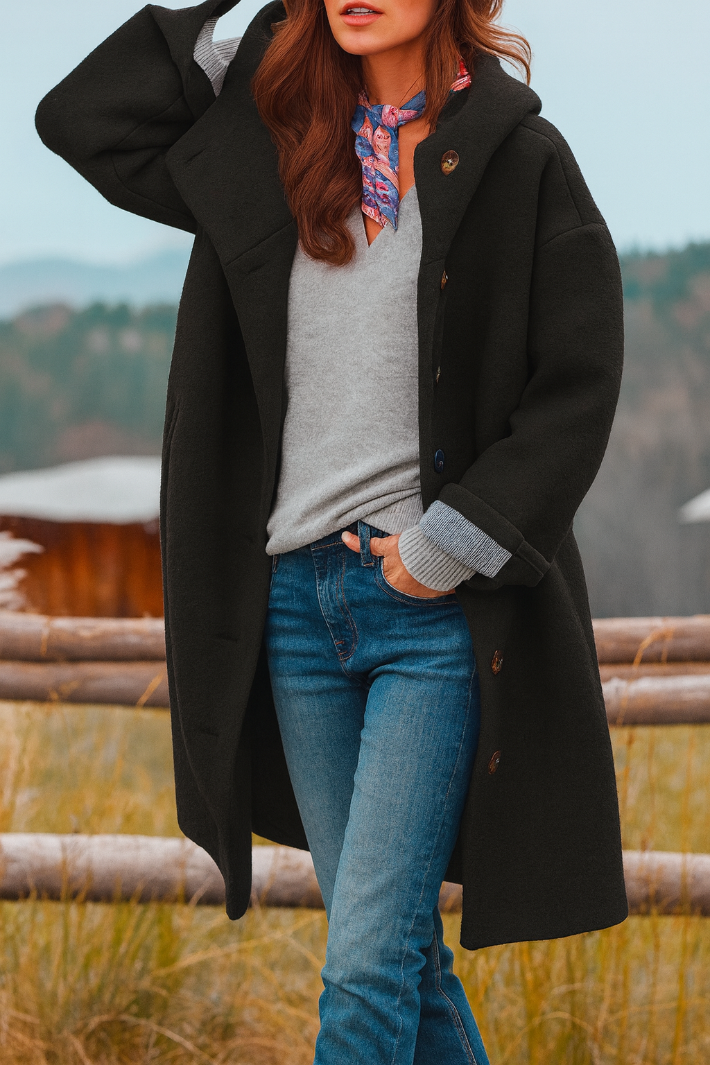 LARA™|GIACCA CON CAPPUCCIO