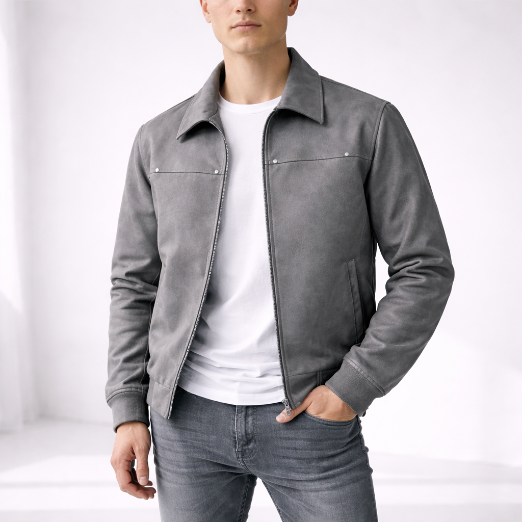Donovan Leather Bomber Jacket