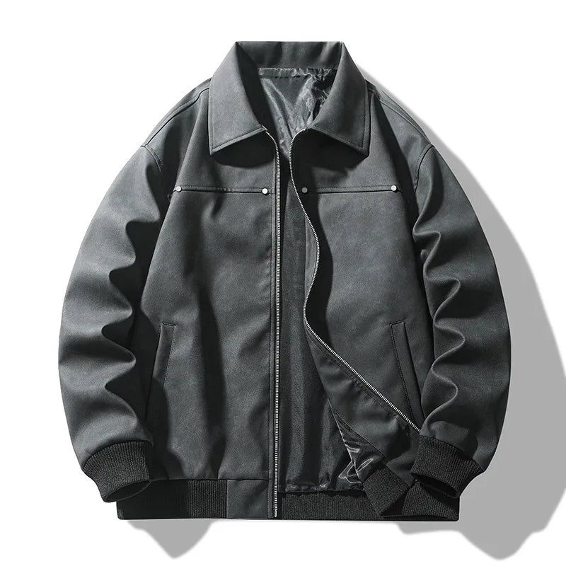 Donovan Leather Bomber Jacket