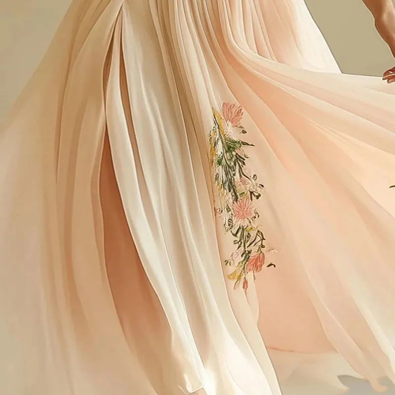 Amelia | Eleganti abiti da festa con scollo a V e vita alta