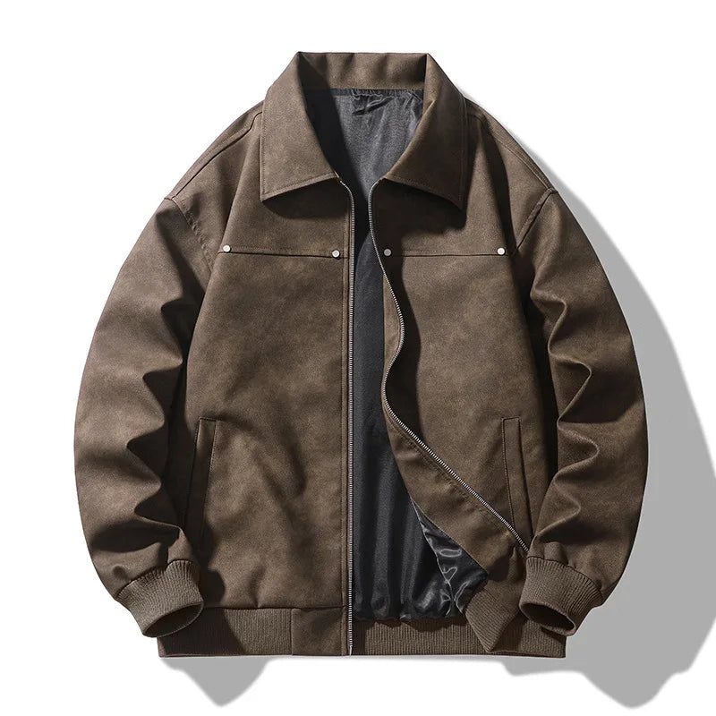 Donovan Leather Bomber Jacket