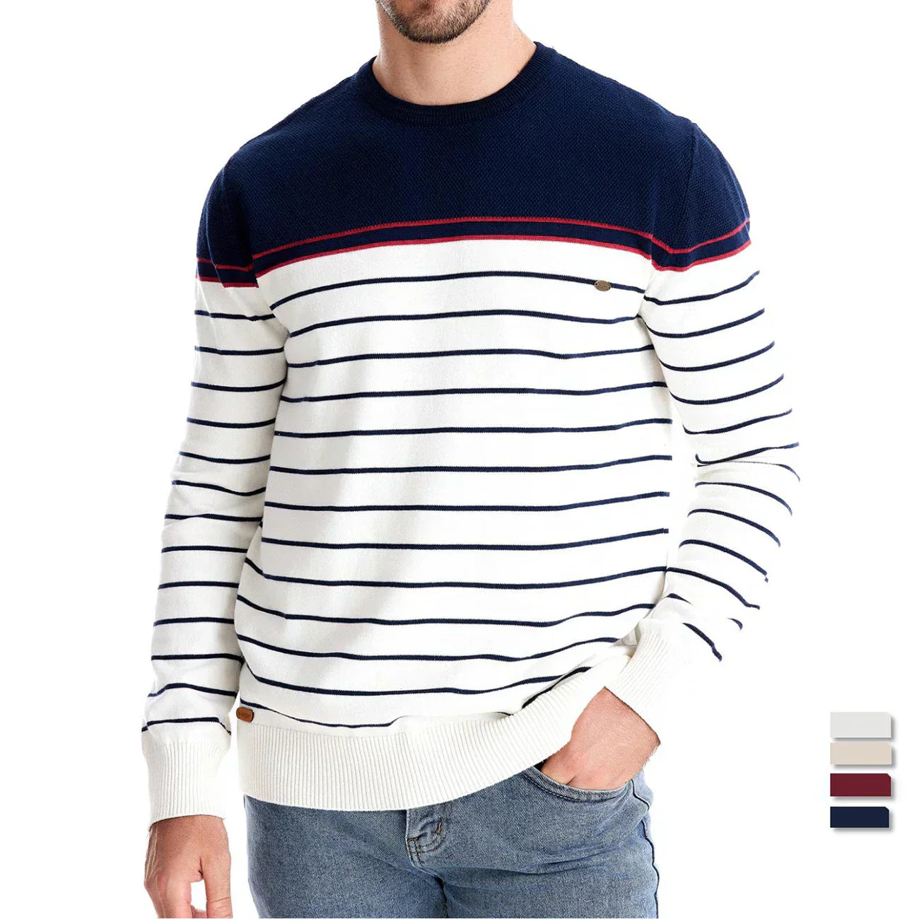 Salvatore | Maglione A Righe Per Uomo