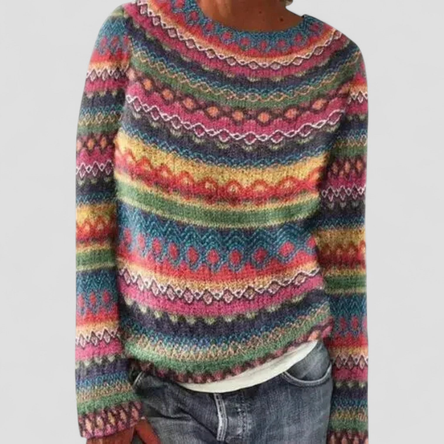 Siena | Maglione a Maglia da Donna con Motivo | Vestibilità Comoda e Calda