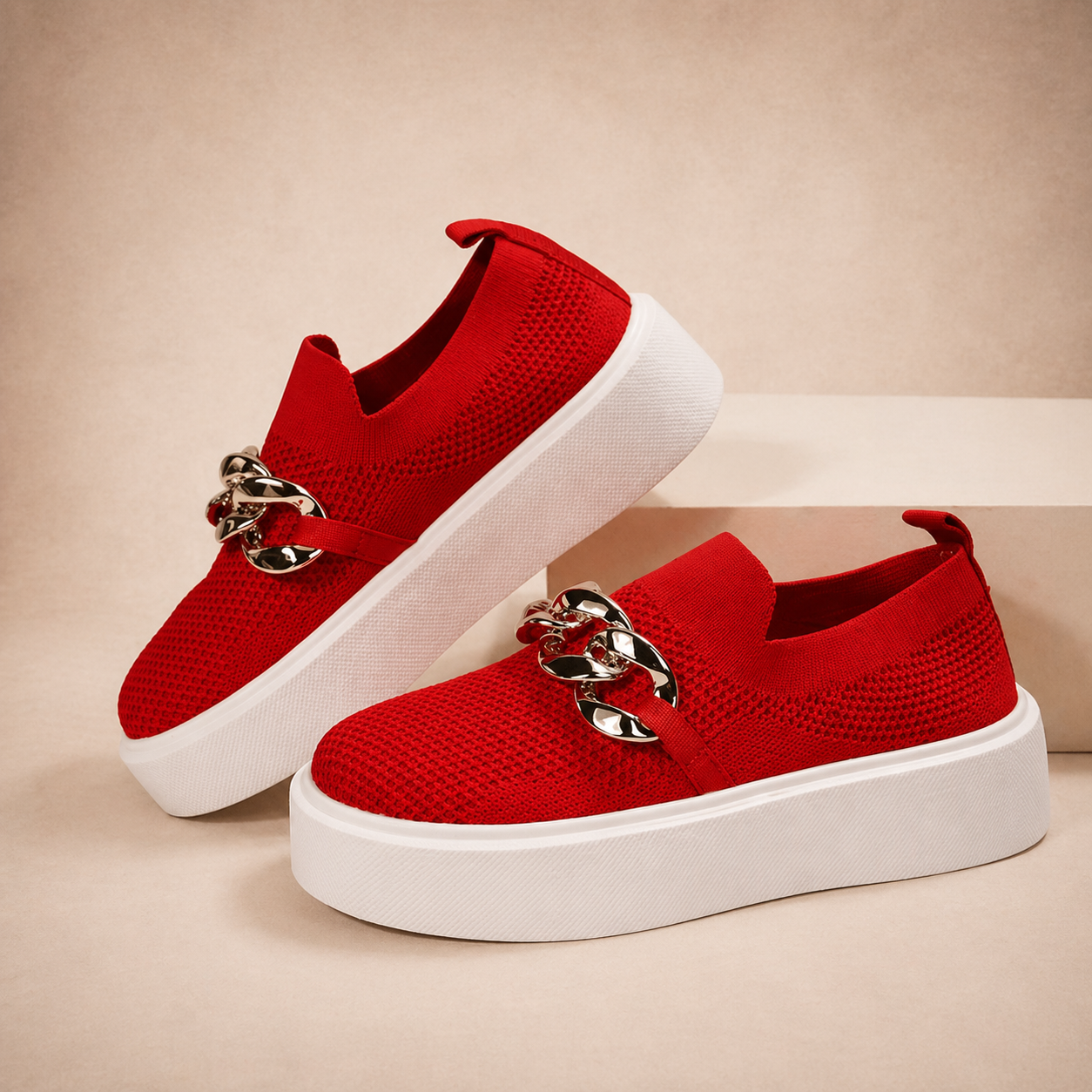 Maria - Scarpe con catena in metallo
