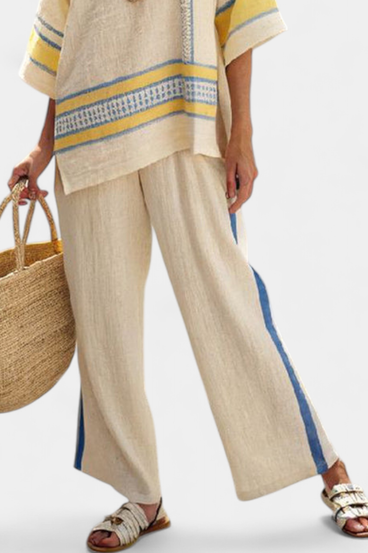 Marcella - giallo e pantaloni in lino