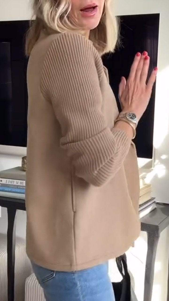 Amelia | Elegante blazer con maniche in maglia