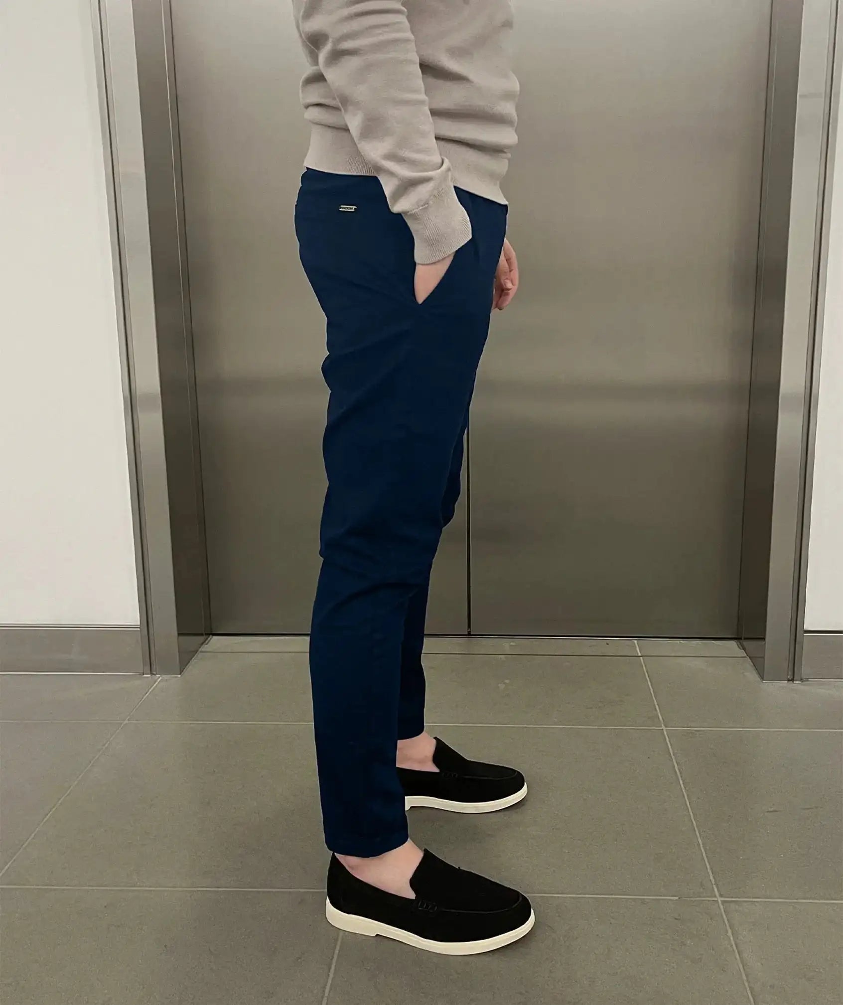 Jerez | Pantaloni chino elasticizzati slim di lusso