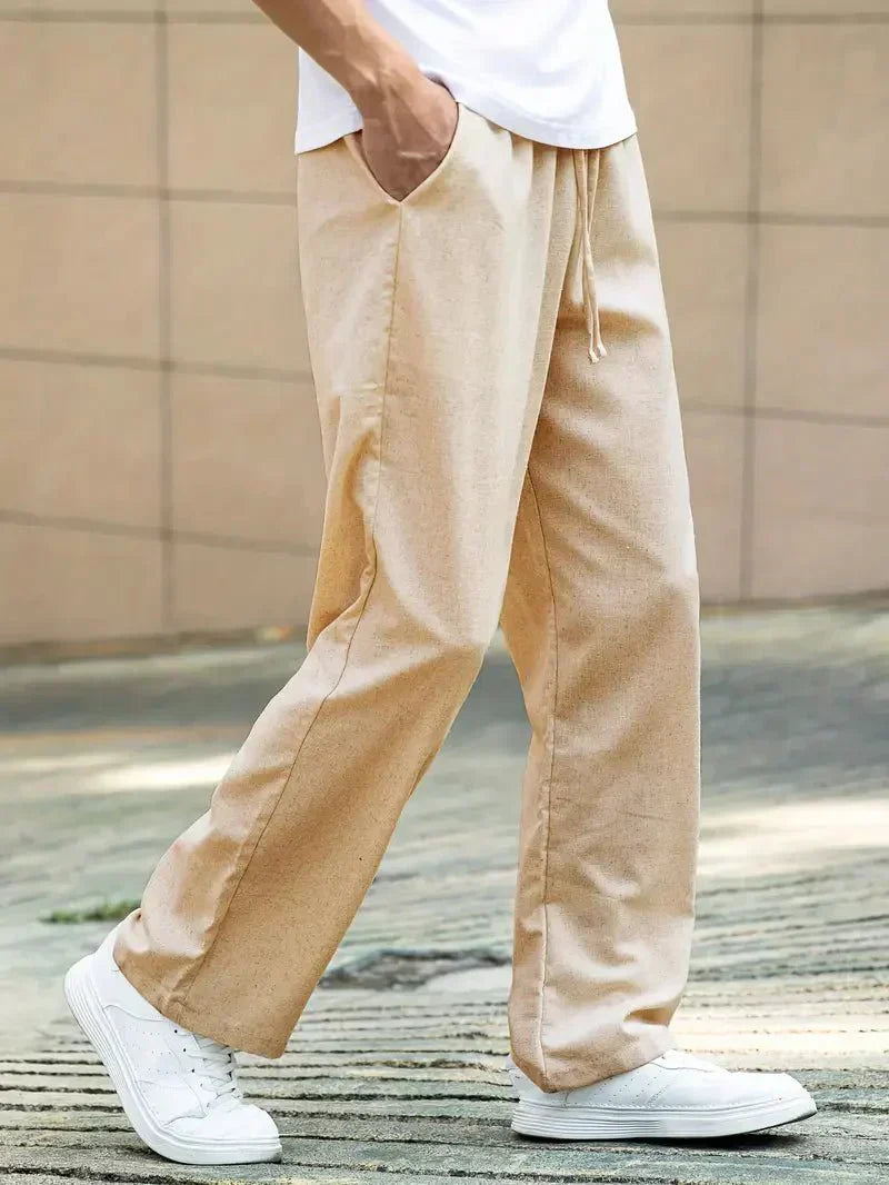 Pantaloni estivi casual Valerio in lino