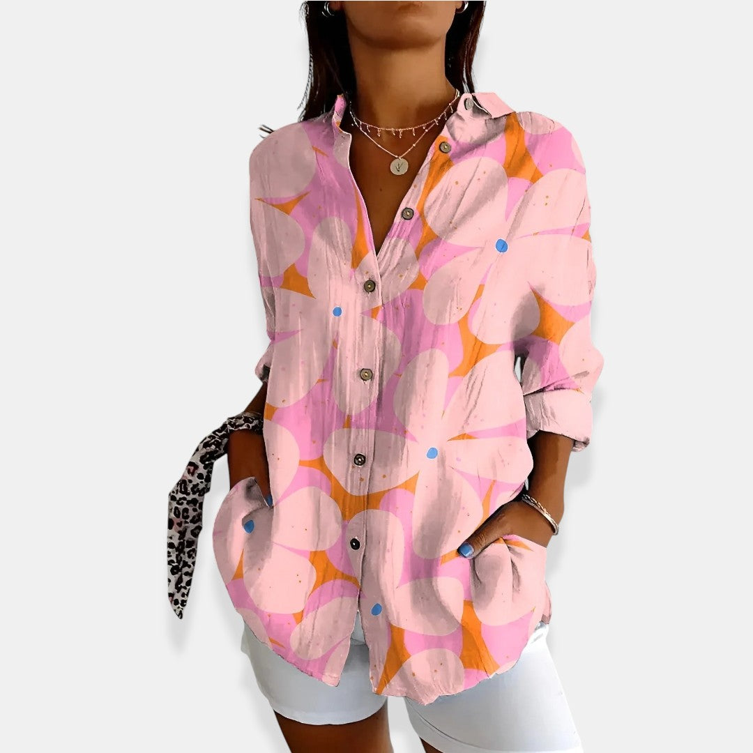 Lyssa | Camicetta floreale con chiusura a bottoni