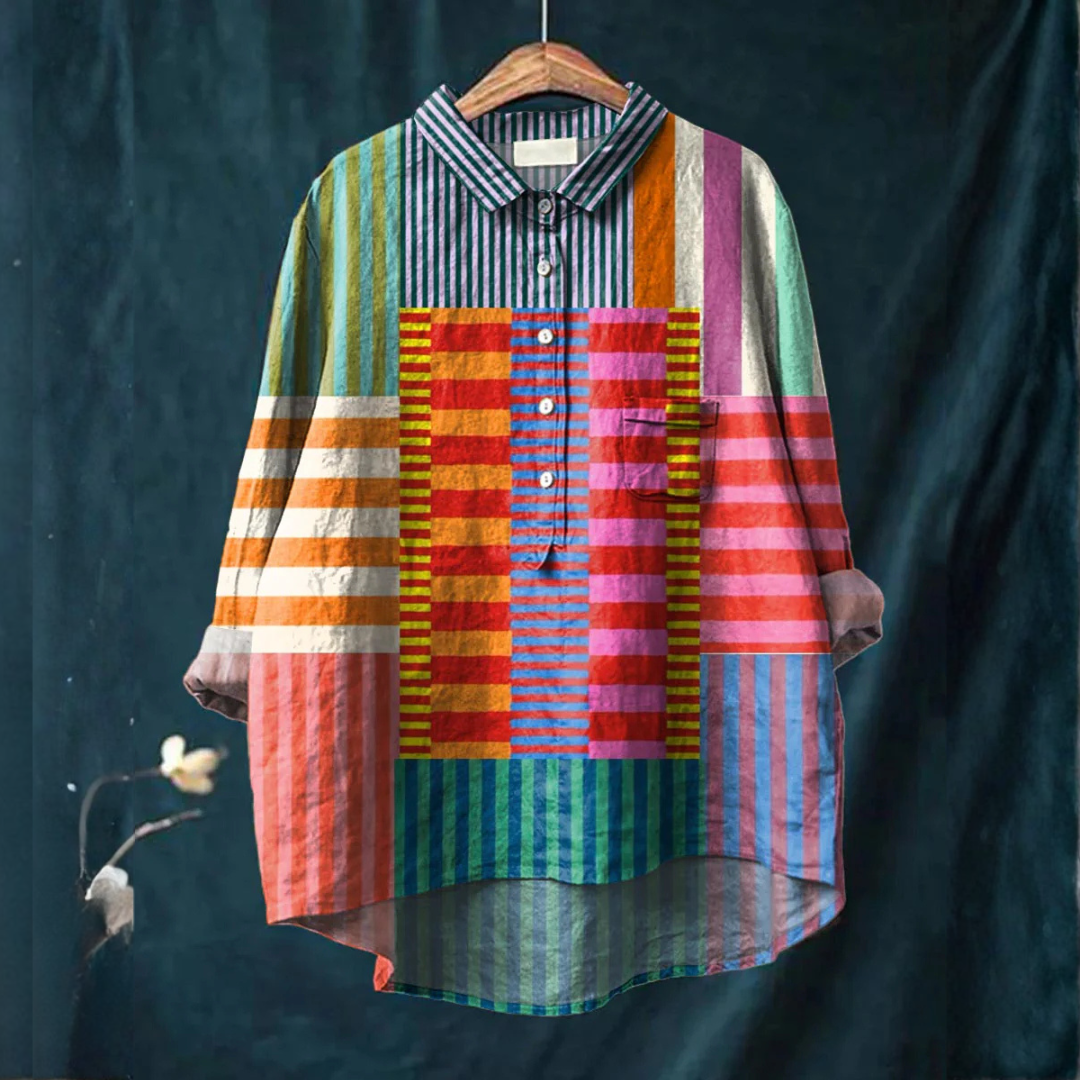 Fiorella – Camicia in lino fantasia