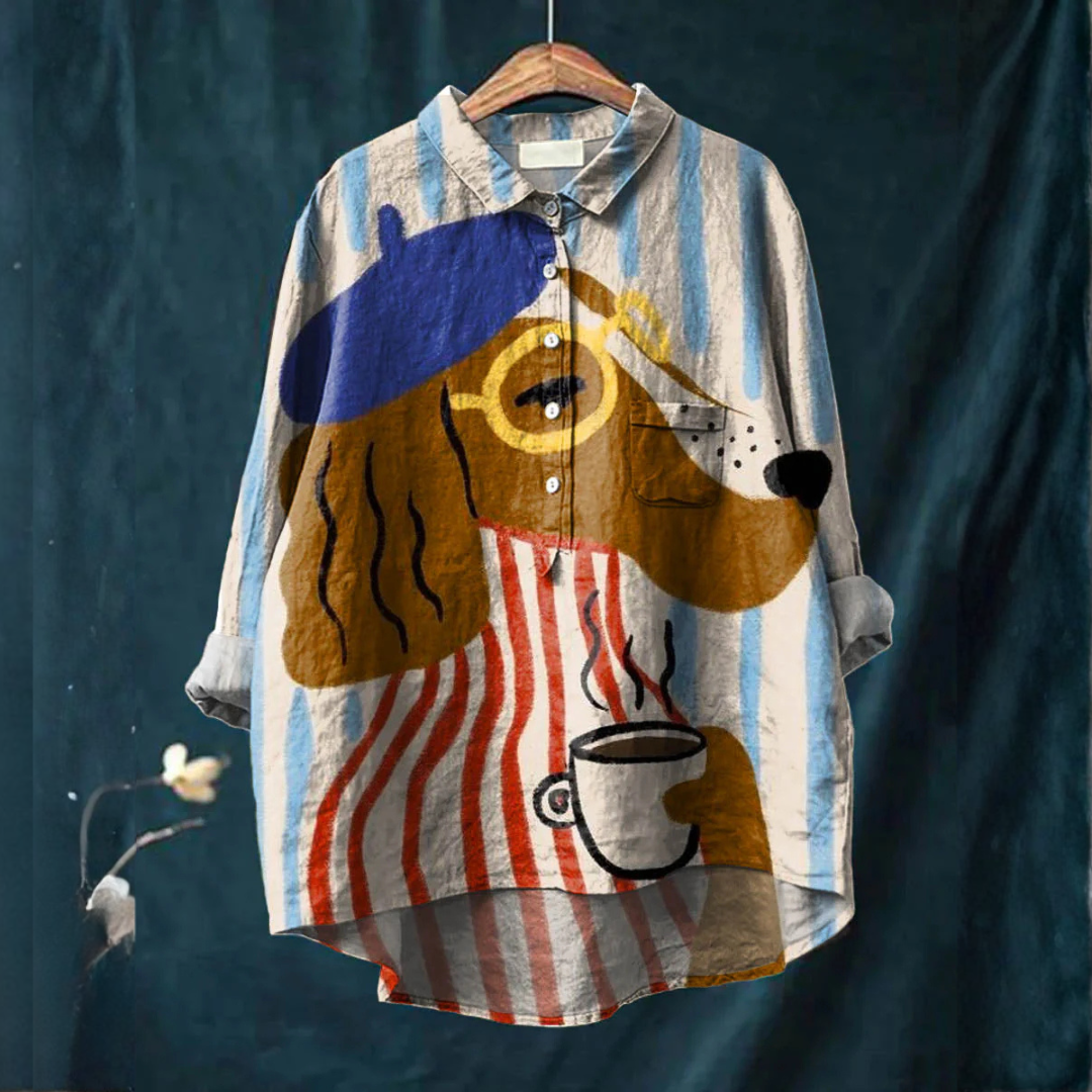 Valeria – Camicia in lino fantasia