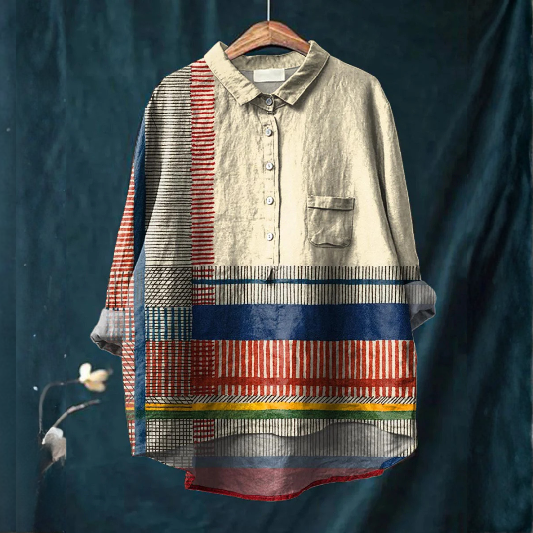 Zaira – Camicia in lino fantasia