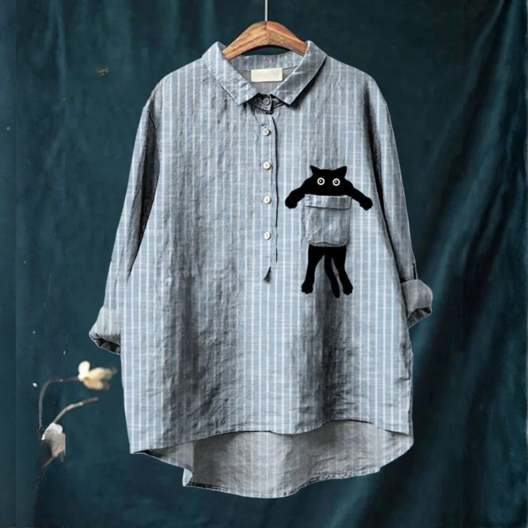 Ilaria – Camicia in lino fantasia