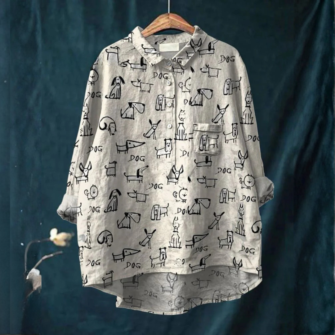 Patrizia – Camicia in lino fantasia