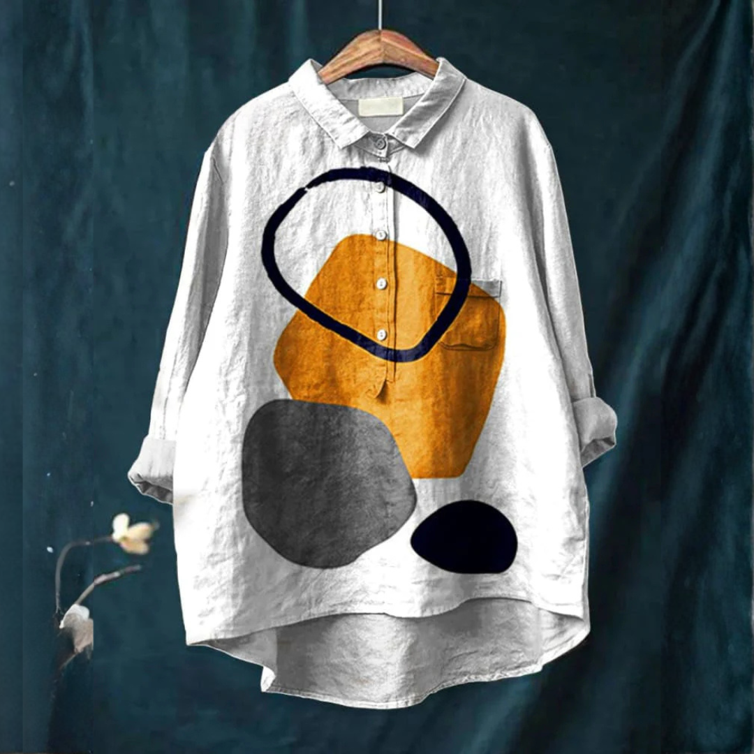 Serena – Camicia in lino fantasia