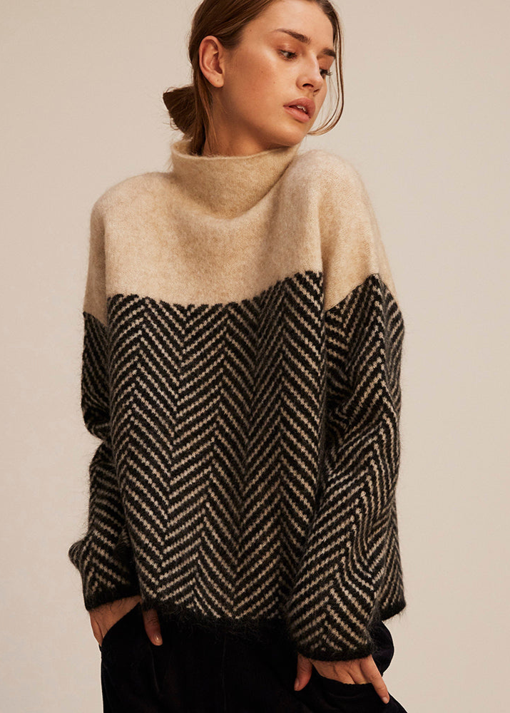 Malene ~ Cotton Turtleneck Sweater