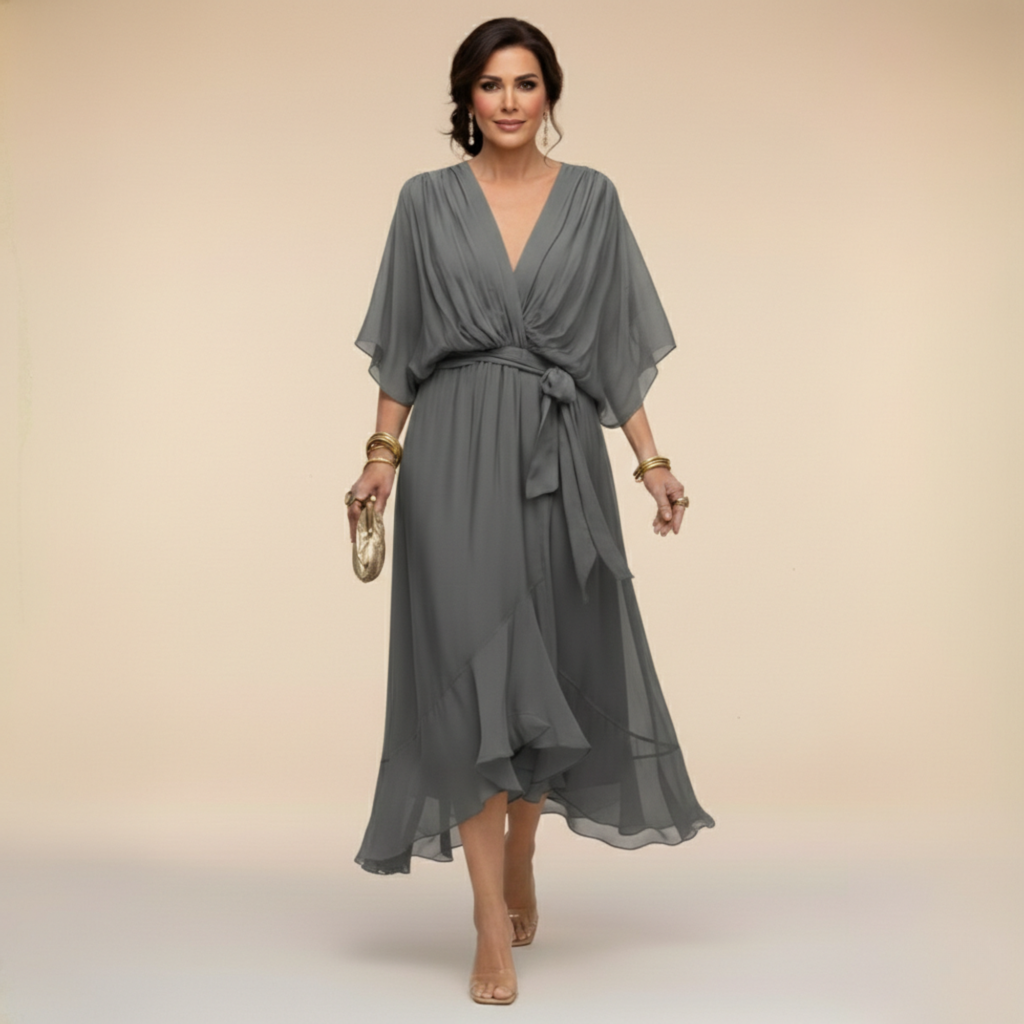 Monica - Vestito con scollo a V