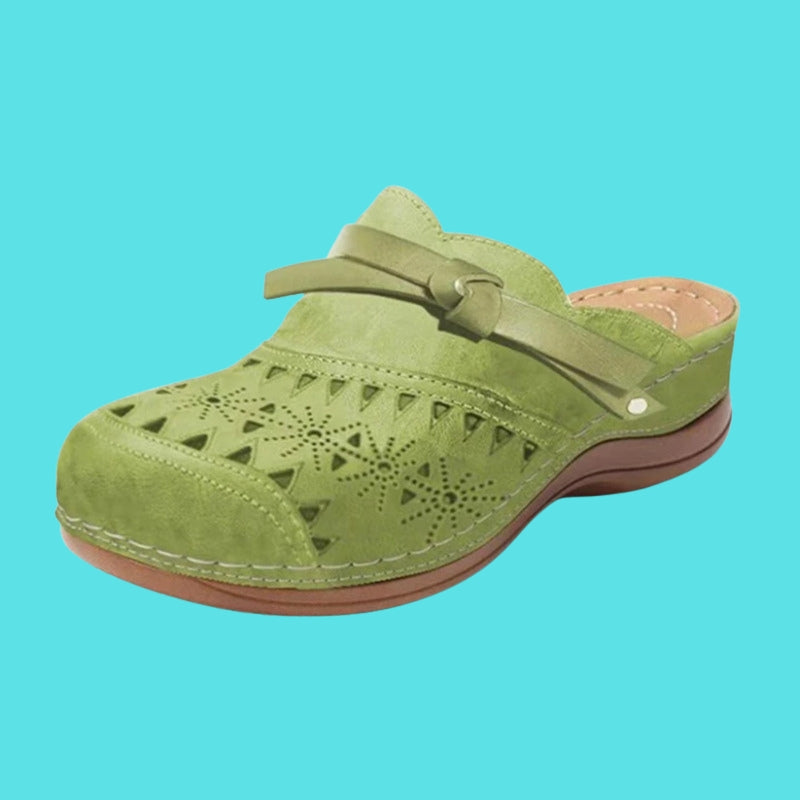 Nicholle - Mules Piatte Con Tacco a Punta Arco Cavo