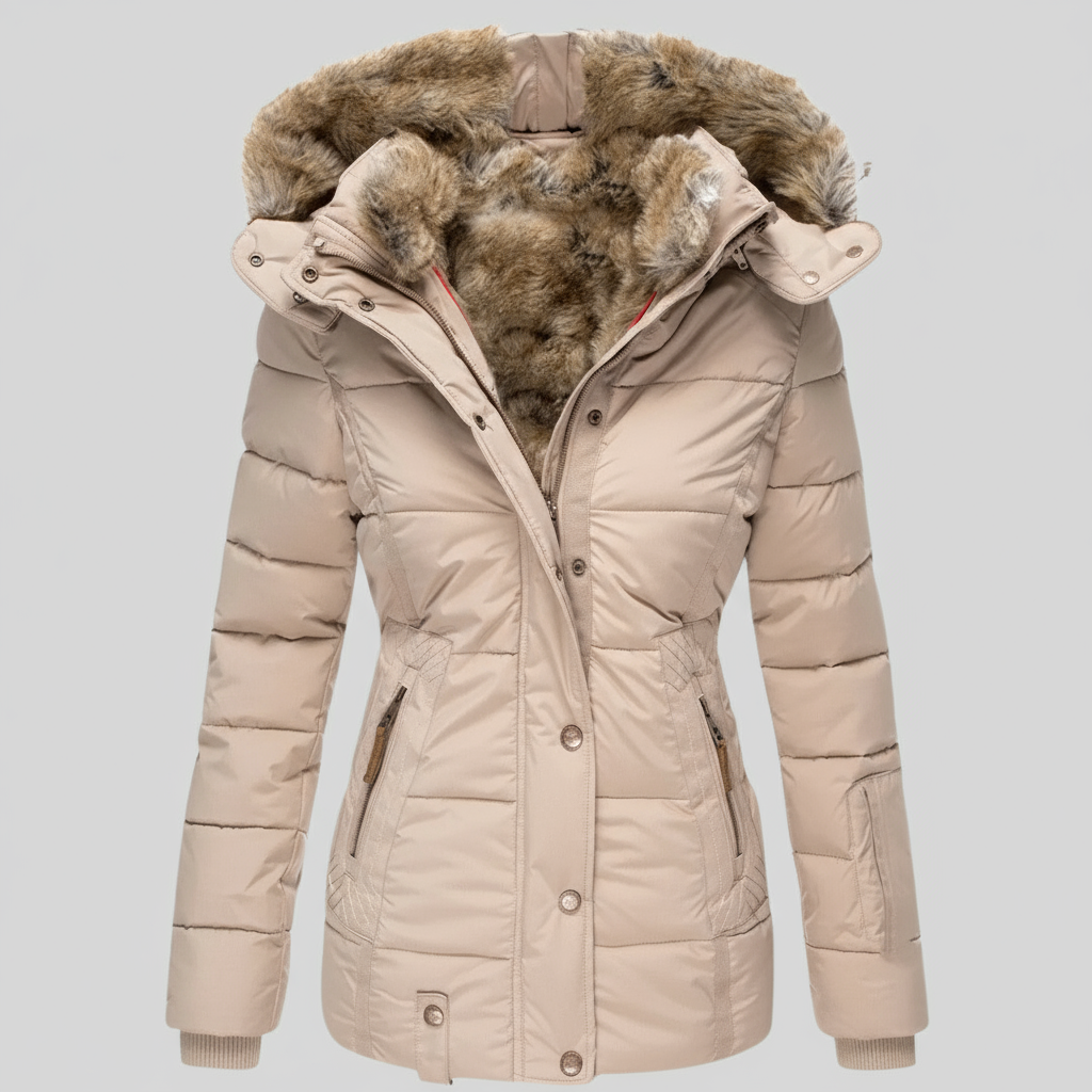 Ludovica | Cappotto Invernale Più Caldo Con Fodera In Pelliccia