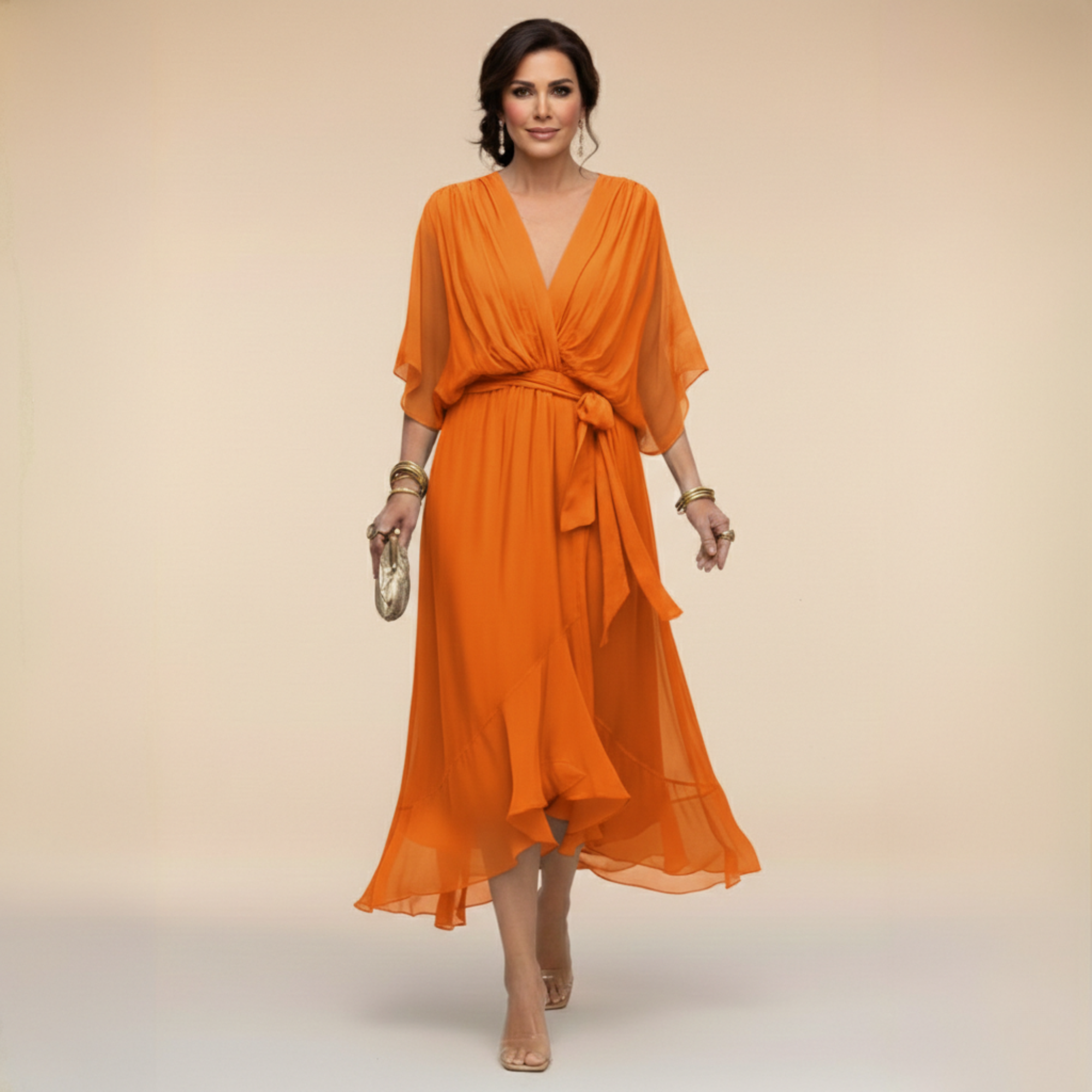 Monica - Vestito con scollo a V