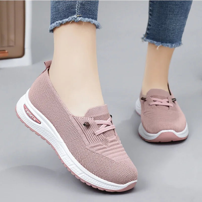 Naliya - Scarpe Da Ginnastica Scivolare Su Lavorate a Maglia