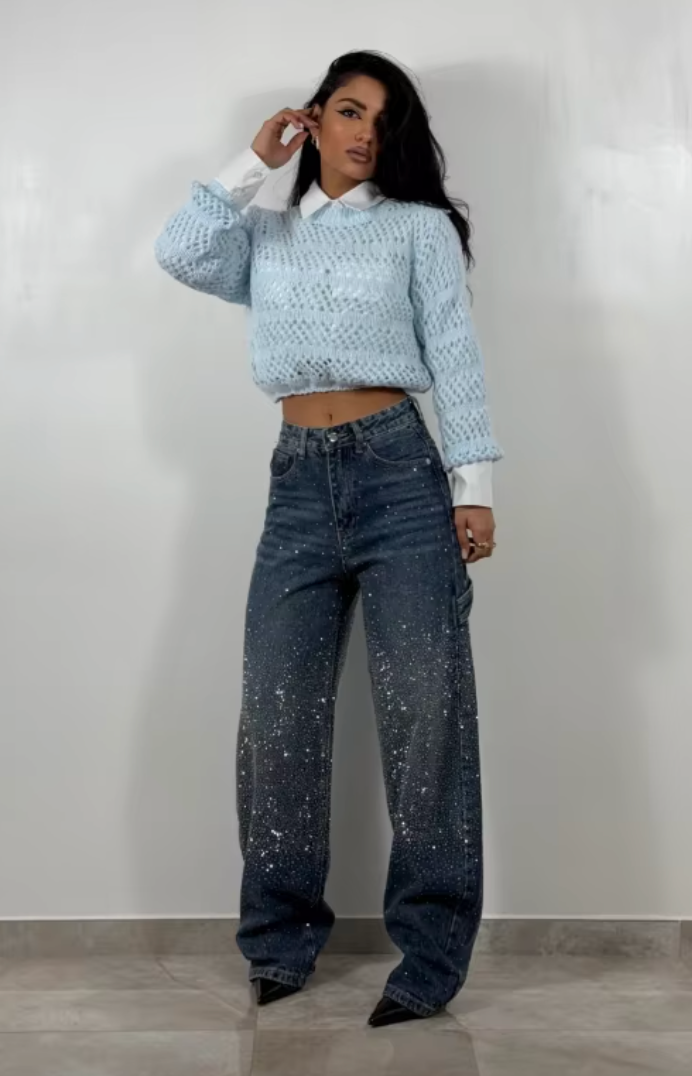 Martina | Jeans a diamante