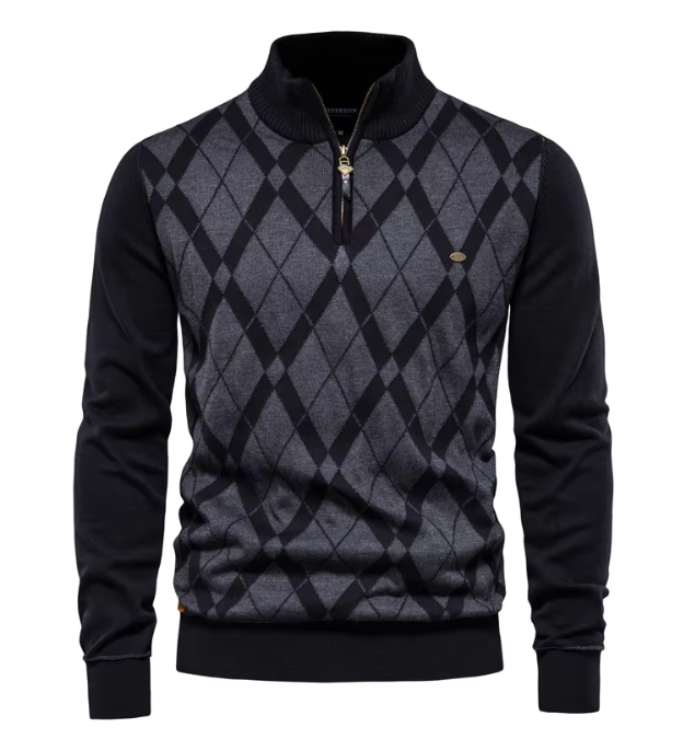 Keller | Pullover Da Uomo Con Mezza Zip