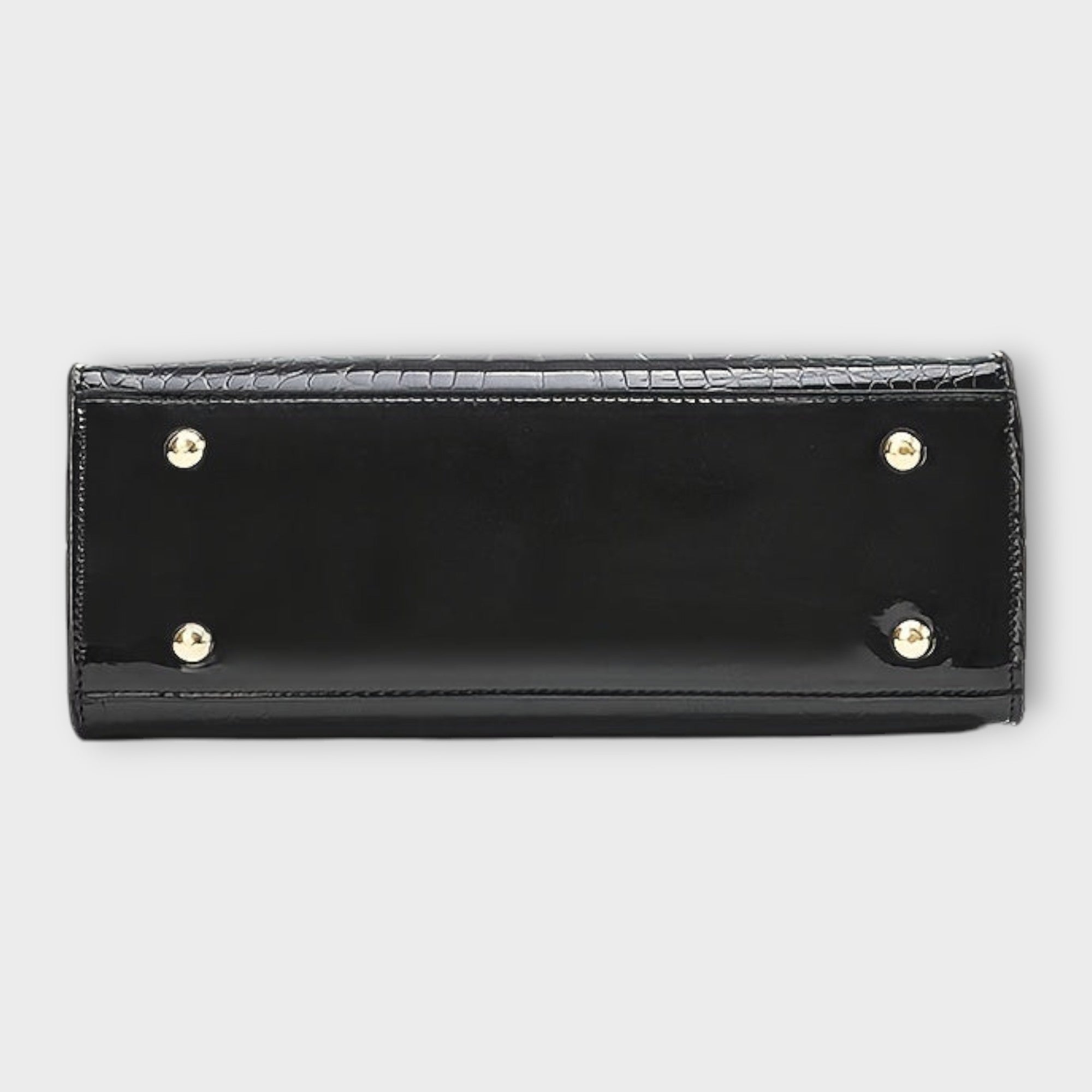 Maison Verdelle – Borsa con motivo coccodrillo lucido