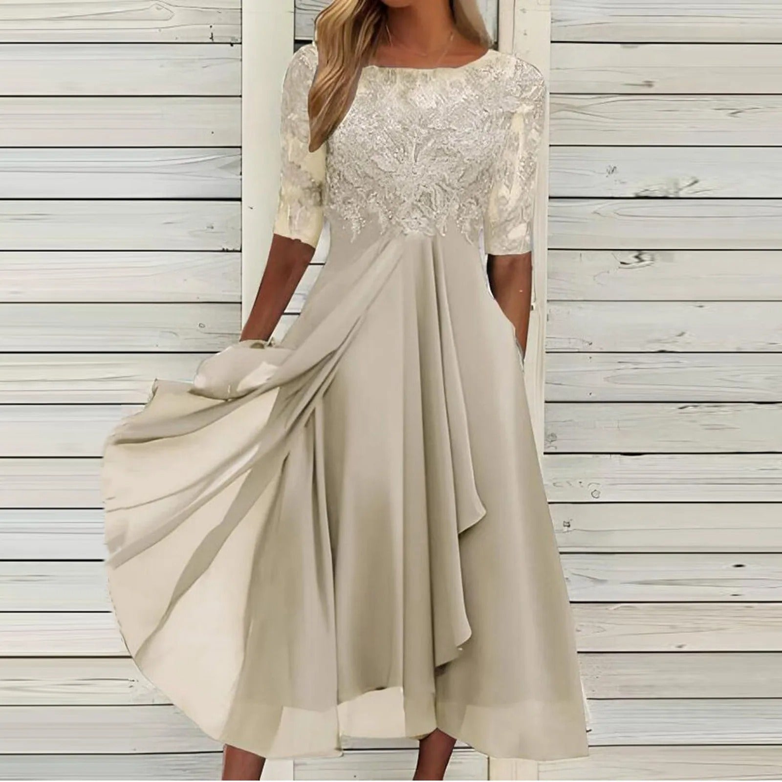 Taryn | Abito midi in pizzo elegante