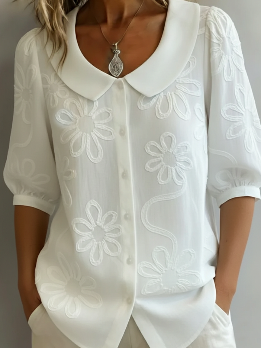 Perina - Blusa floreale dal tocco morbido
