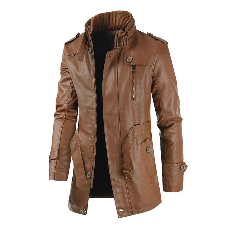 Orlando | Elegante giacca da biker in pelle lunga
