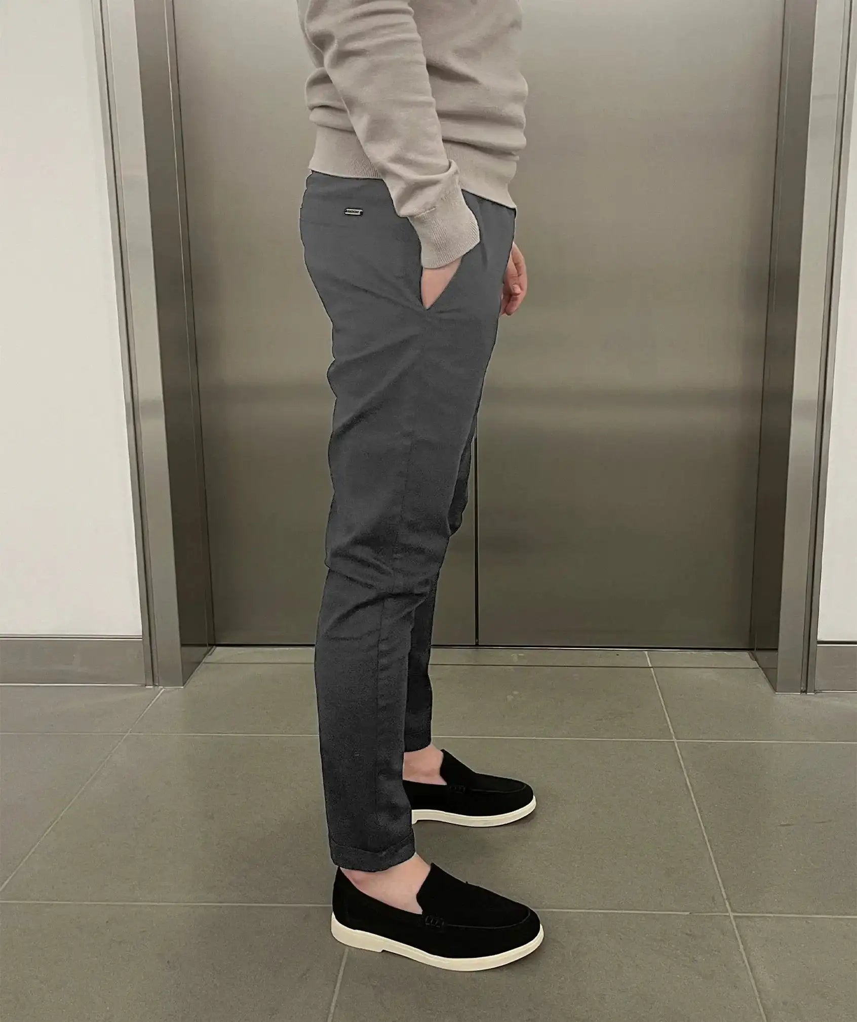 Jerez | Pantaloni chino elasticizzati slim di lusso