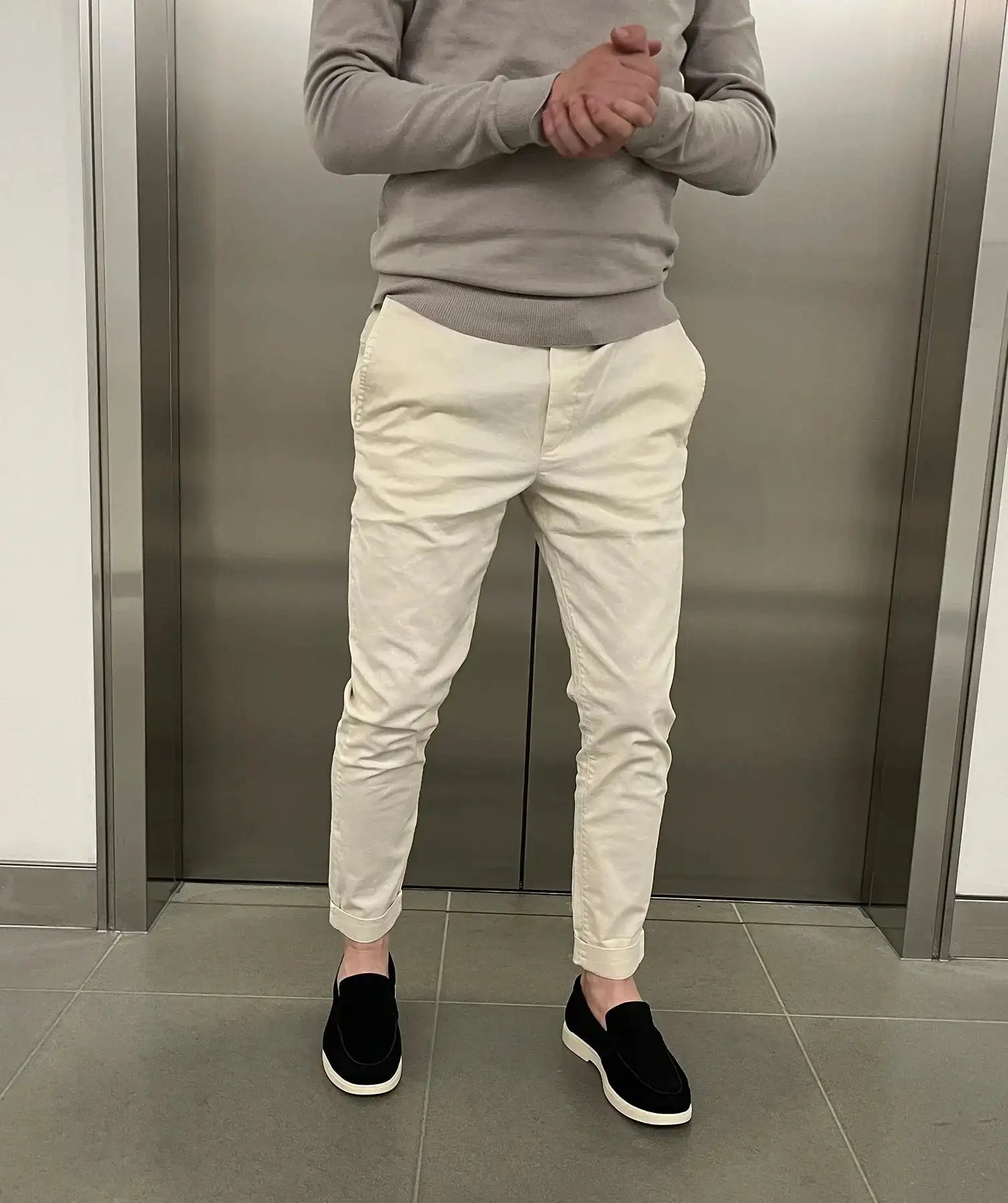 Jerez | Pantaloni chino elasticizzati slim di lusso