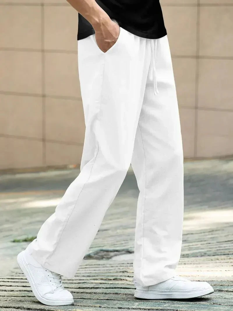 Pantaloni estivi casual Valerio in lino