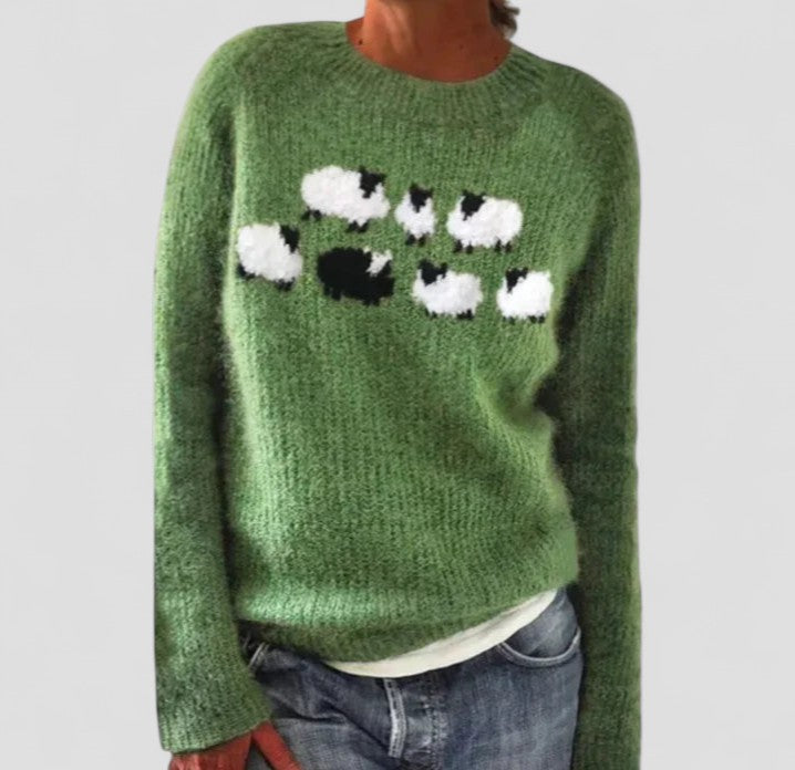 Siena | Maglione a Maglia da Donna con Motivo | Vestibilità Comoda e Calda